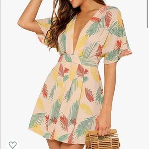 Plunge Floral Dress - Small